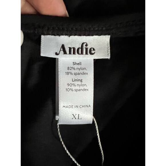 NWT Andie Women's The Amalfi Cheeky One Piece AO027 Smooth Swimsuit Black SZ XL - Picture 9 of 12